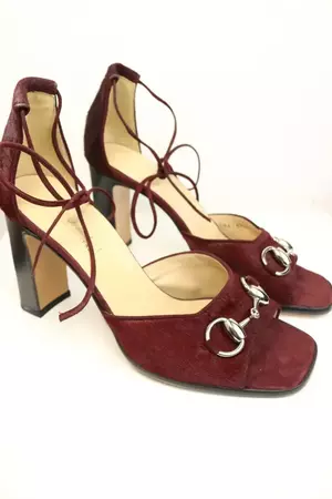 Gucci by Tom Ford Red Horse Hair Lace Up Open Toe Sandals Heels For Sale at 1stDibs | gucci tom ford heels, pony hair sandals, tom ford red heels