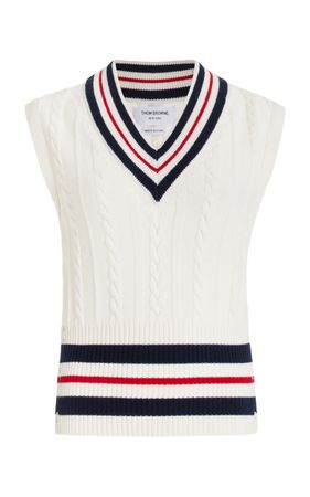 Cable-Knit Cashmere Vest By Thom Browne | Moda Operandi