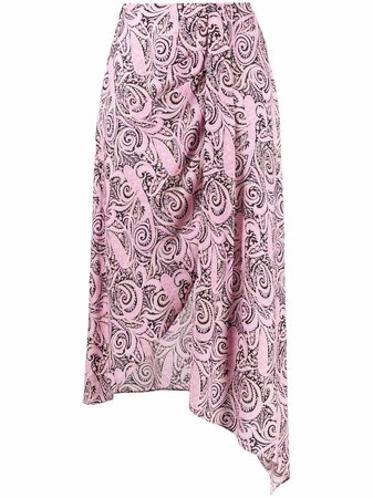 Maje paisley-print Asymmetric Skirt - Farfetch