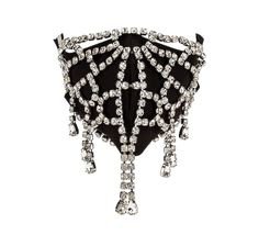 black diamond rhinestone crystal underbust corset top belt