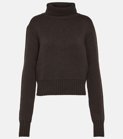 Lanzino Ribbed Knit Cashmere Sweater in Brown - Khaite | Mytheresa