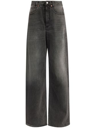 MM6 Maison Margiela Asymmetric wide-leg Jeans - Farfetch