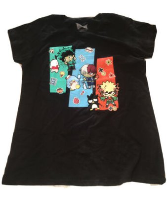 My Hero Academia Funimation Short Sleeve Black Graphic T Shirt Size Large | eBay