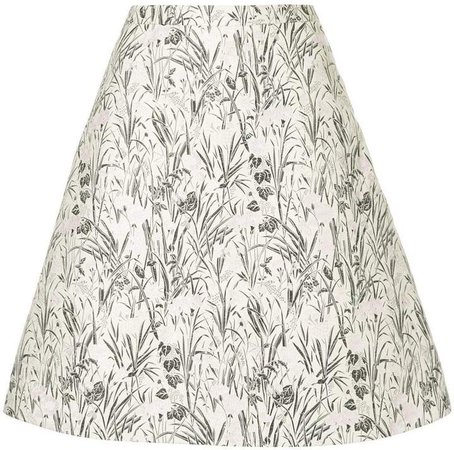 floral jacquard skirt