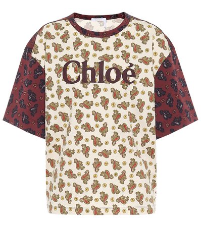 Chloé - Logo paisley cotton T-shirt | Mytheresa