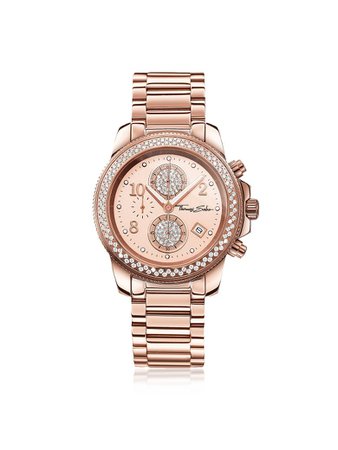 Thomas Sabo Thomas Sabo Glam Chrono Rose Gold Stainless Steel Women's Watch W/crystals - Pink - 10744512 | italist