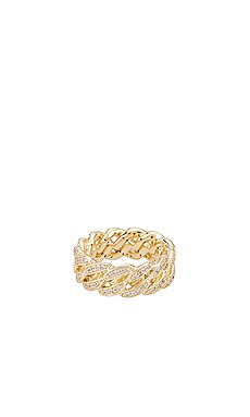 The M Jewelers NY The Large Pave 925 Hoops in Gold | REVOLVE