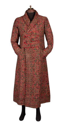 1870-1880s MANS WOOL PAISLEY DRESSING GOWN