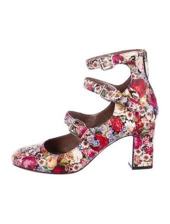 Tabitha Simmons Floral Round-Toe Pumps - Shoes - TAB23223 | The RealReal