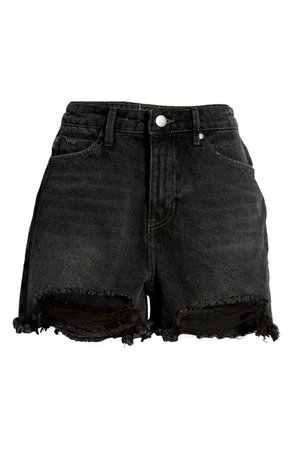 BP. Ripped High Waist Black Wash Shorts | Nordstrom