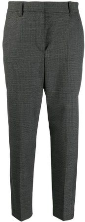 micro-check tailored trousers