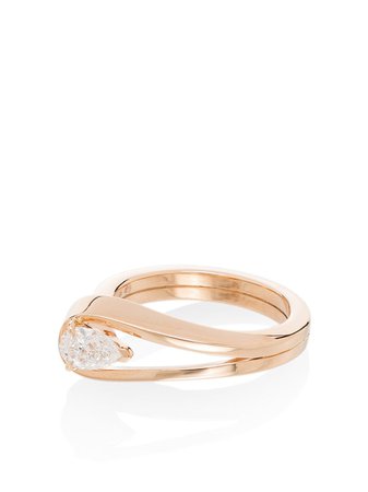 Repossi 18K Rose Gold Serti Inversé Diamond Ring - Farfetch
