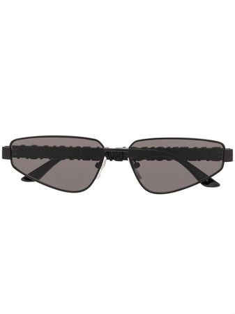 Balenciaga Eyewear rhinestone logo sunglasses - FARFETCH