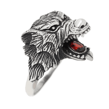 Shop Dixi Gothic Ring | Wolf Pack Gothic Blood Red Ring