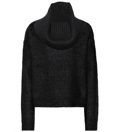 Cowl-neck mohair-blend sweater