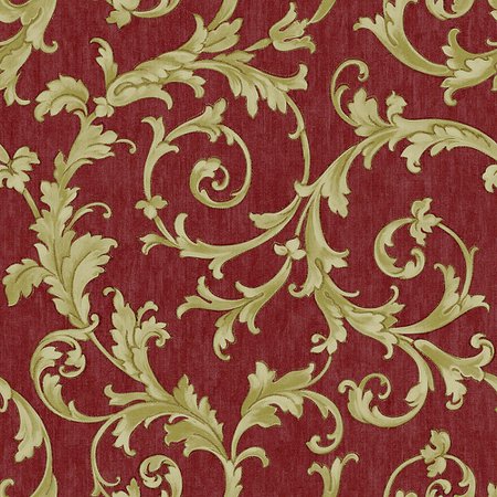 York Wallcoverings Saint Augustine Embroidered Scroll Wallpaper | The Home Depot Canada