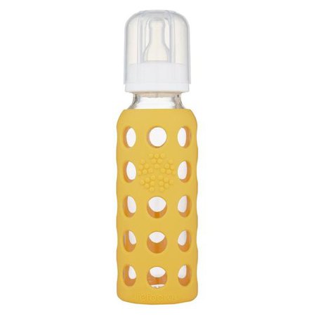 Lifefactory 9 oz Glass Baby Bottle with Silicone Sleeve - Mango – Pacifier