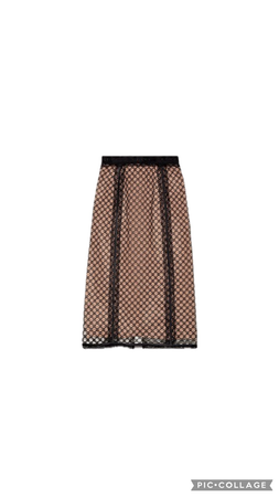GG net skirt with lace trims