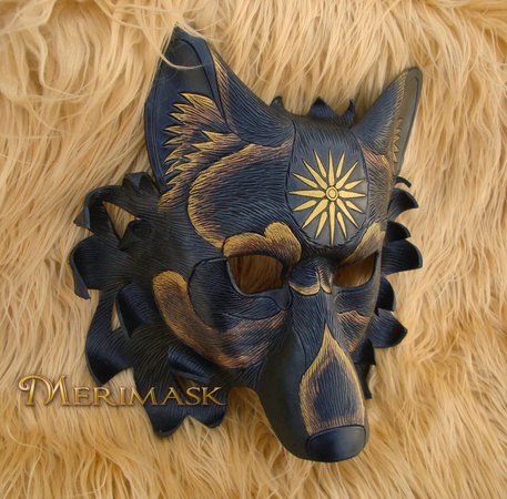 Sunburst Dire Wolf Mask by merimask on DeviantArt