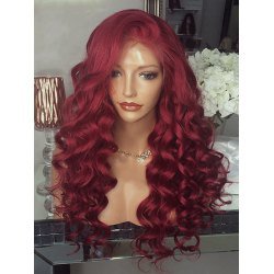 Wholesale Long Side Bang Body Wave Synthetic Lace Front Wig Black Online. Cheap Long Sleeve Lace Dress And Open Front Waistcoat on Rosewholesale.com
