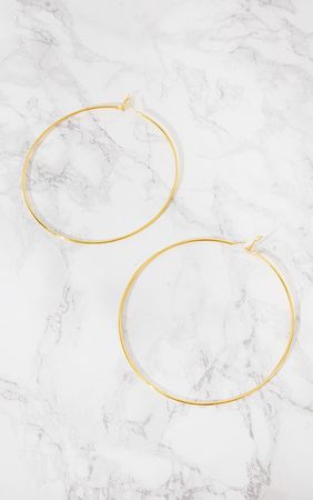 Gold 120Mm Hoop Earrings | Accessories | PrettyLittleThing