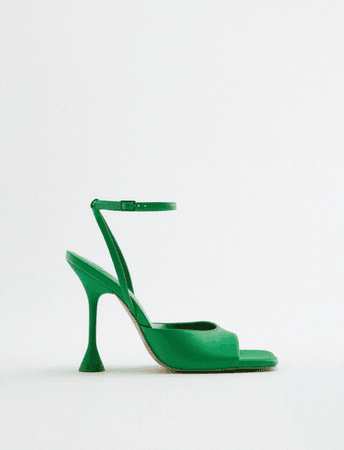green Zara heel