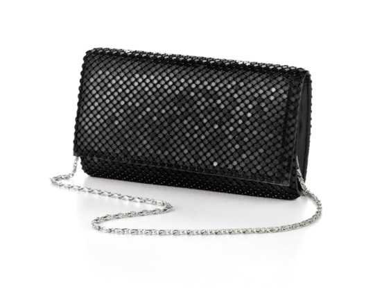 black and silver clutch