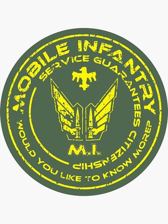 "Starship Troopers - Mobile Infantry Patch" Sticker by UnconArt | Redbubble