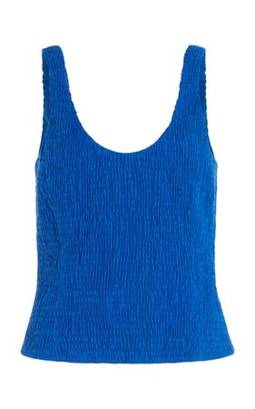 Luan Shirred Linen Crop Top By Gabriela Hearst | Moda Operandi