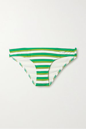 White The Elle striped bikini briefs | Solid & Striped | NET-A-PORTER