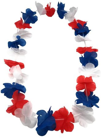 36 Pack Patriotic Leis Red White and Blue Party Leis for 4th of July