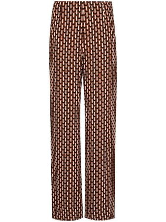 STAUD Bonita geometric-pattern trousers