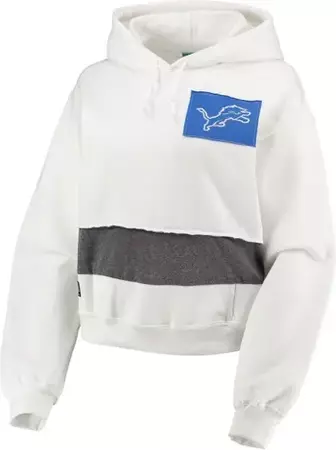 REFRIED APPAREL Women's Refried Apparel White Detroit Lions Sustainable Crop Dolman Pullover Hoodie | Nordstrom