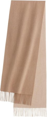 HOTDAY Pure Cashmere Scarf With Double-sided Solid Color, Winter Warmer Scarf For Women, Water Wave Scarf (Camel/Beige) at Amazon Women’s Clothing store