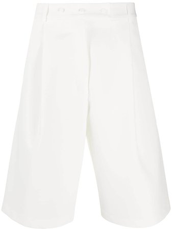 Maison Flaneur Wide-Leg Shorts 20SMDPA500TP123 White | Farfetch