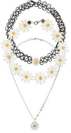 daisy set. necklace