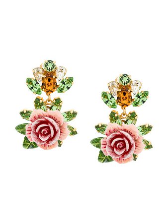 Rose Clip-on Earrings - Dolce & Gabbana