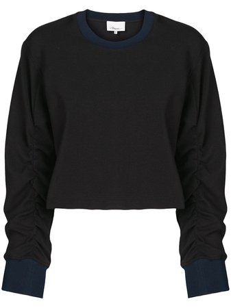 Black 3.1 Phillip Lim Cropped Sweatshirt | Farfetch.com