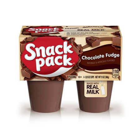 Snack Pack Chocolate Fudge Pudding Cups, 4 Count - Walmart.com