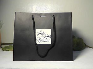 SAKS FIFTH AVE Black Paper Shopping Bag. Size 10.5''x8.5''x5.5''.**NEW**SET OF 3 | eBay