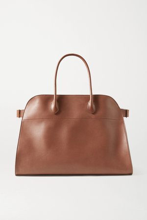 Brown Margaux 17 Air large buckled leather tote | The Row | NET-A-PORTER