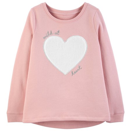 Girls 4-12 Carter's "Wild At Heart" Fleece Sweatshirt | Kohls
