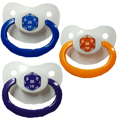D20 Critical Hit Pacifiers | Jaykaybaby