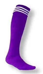 purple white striped sock