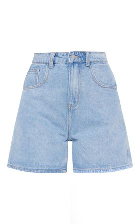 Light Blue Mom Shorts | Denim | PrettyLittleThing