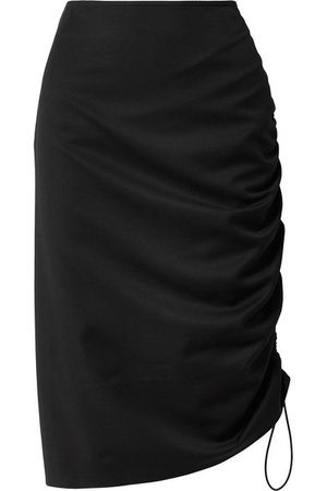 Commission | Ruched twill skirt | NET-A-PORTER.COM