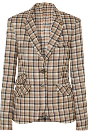Paco Rabanne | Checked wool-twill blazer | NET-A-PORTER.COM