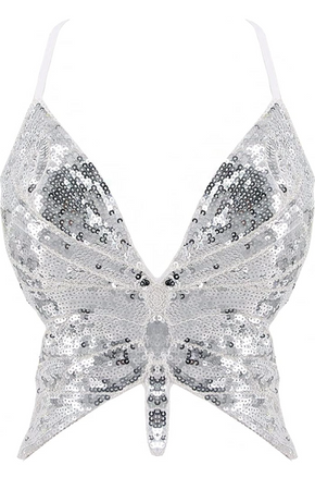 silver butterfly top