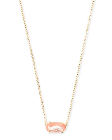 Ever Gold Pendant Necklace In Peach Pearl