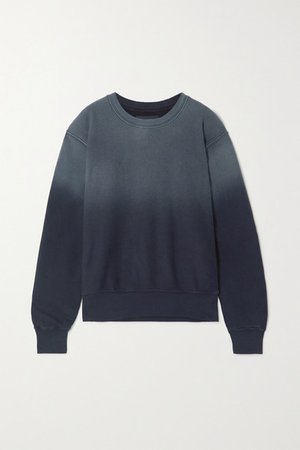 Ombre Cotton-jersey Sweatshirt - Navy